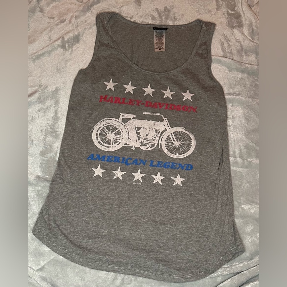 Harley Davidson American Legend Line Wolf Spokane WA Gray Womens Large Tank